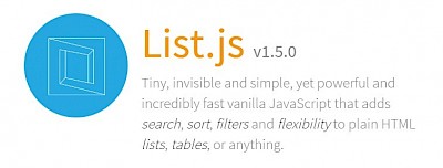 List.js 让html列表项目支持搜索、筛选排序的JS库